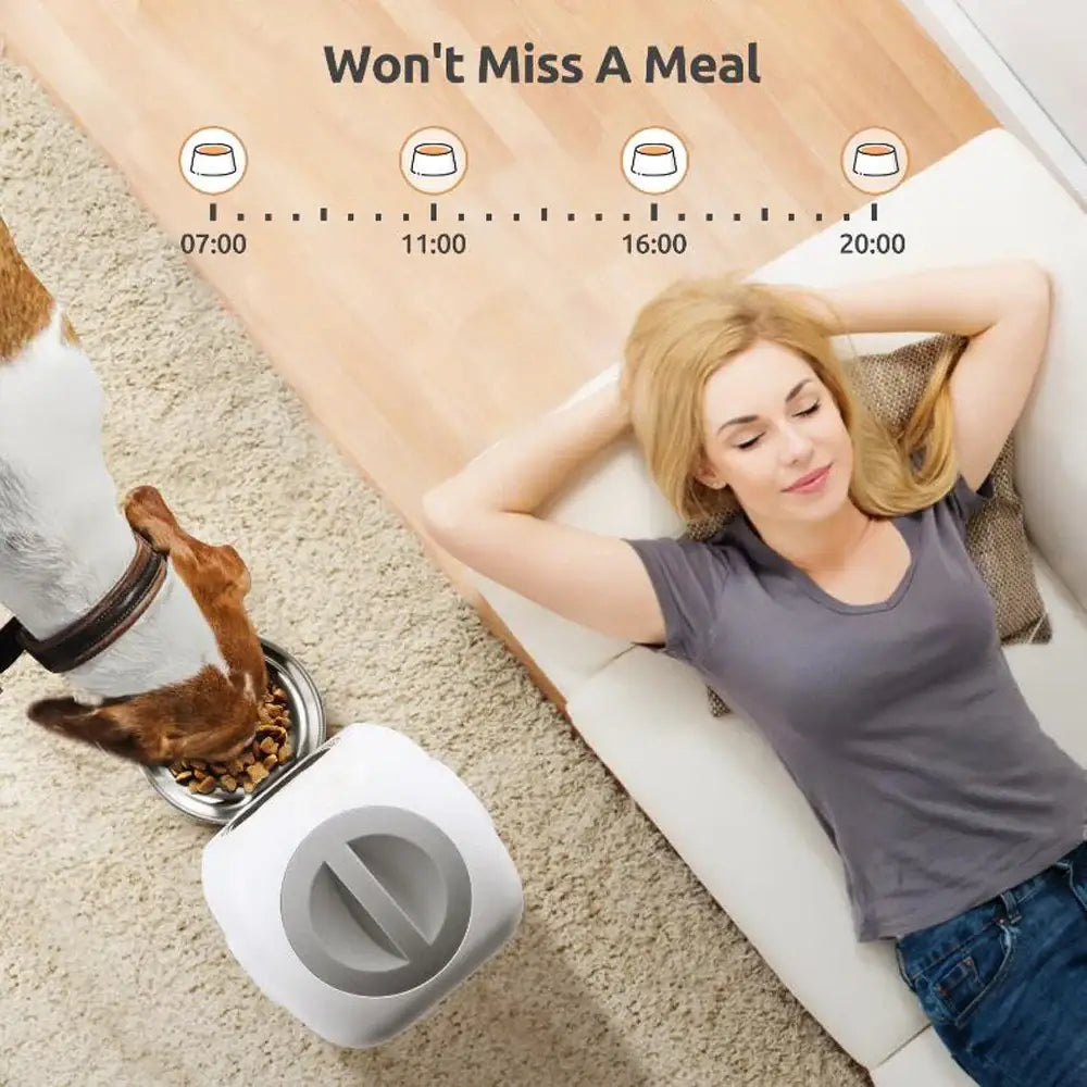 3.5L Automatic Pet Feeder For Cats WiFi Smart Swirl Slow Dog Feeder With Voice Recorder Large Capacity Timing Cat Food