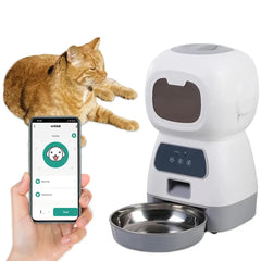 3.5L Automatic Pet Feeder For Cats WiFi Smart Swirl Slow Dog Feeder With Voice Recorder Large Capacity Timing Cat Food