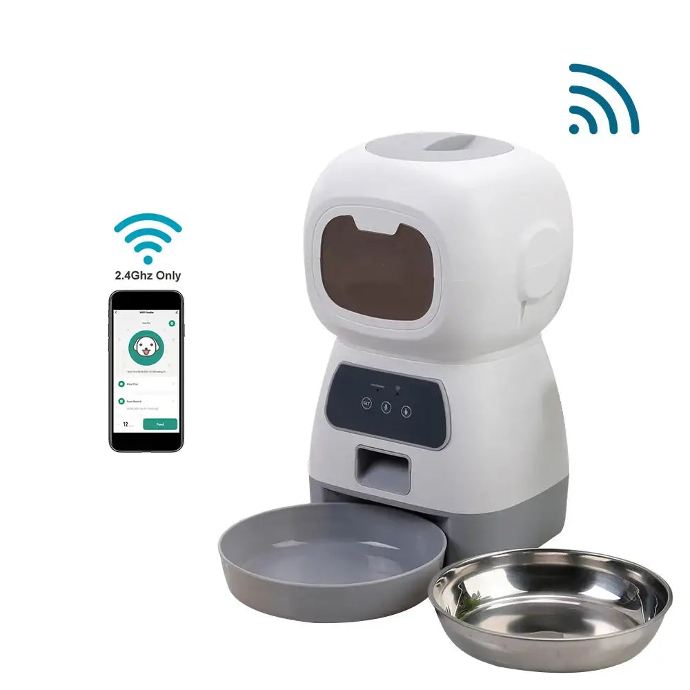 3.5L Automatic Pet Feeder For Cats WiFi Smart Swirl Slow Dog Feeder With Voice Recorder Large Capacity Timing Cat Food