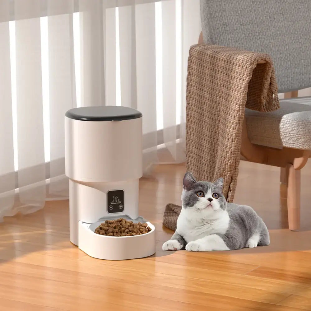 4L Tuya WiFi large capacity smart cat feeder can set timed and quantitative feeding suitable for cat and dog pet