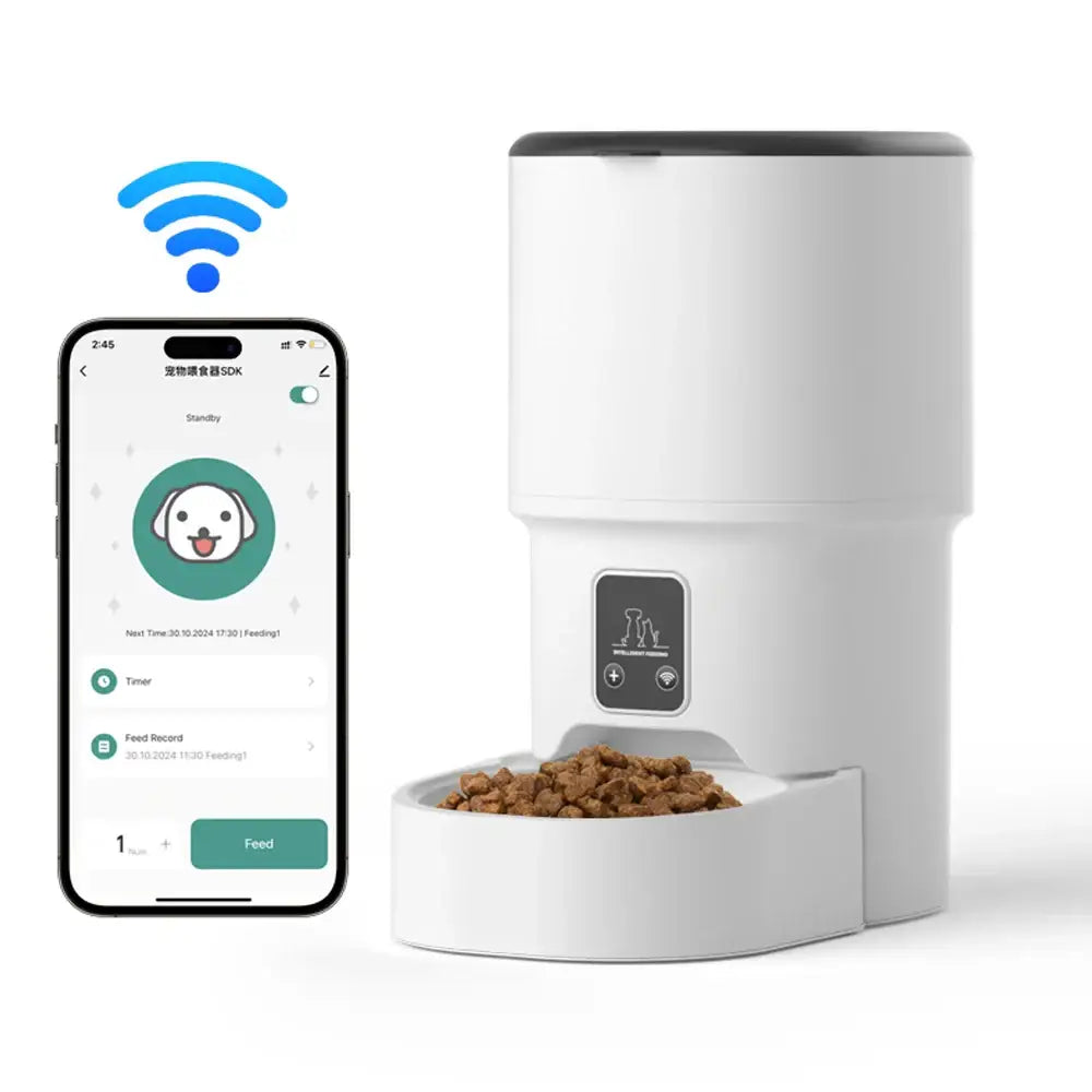 4L Tuya WiFi large capacity smart cat feeder can set timed and quantitative feeding suitable for cat and dog pet