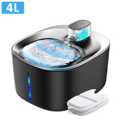 4L Wireless Cat Water Fountain 4000mAh Battery Operated,Ultra Quiet Pet Water Fountain with Motion Sensor for Cats Dogs