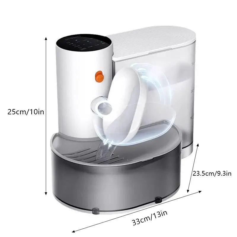 Dispenser Cat Water Fountain Moving Water Unplugged Automatic Water Feeder Pet Dog Drinker Pet Feeder Cat Fountain - S