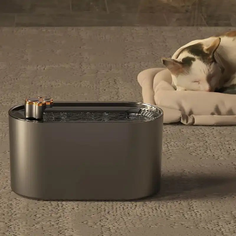 Gray pet water fountain.