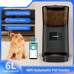 OKKPETS 6L WIFI Pet Feeder Smart Automatic Control For Cats Dogs ABS Material Large Capacity Storage Of Food Dry Food