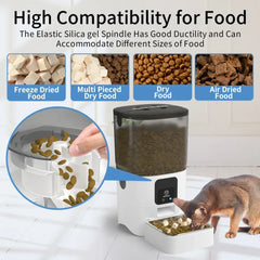 PAPIFEED Smart Automatic Cat Feeders WiFi Pet Feeder with APP Control for Remote Feeding Detachable for Easy Clean Cat