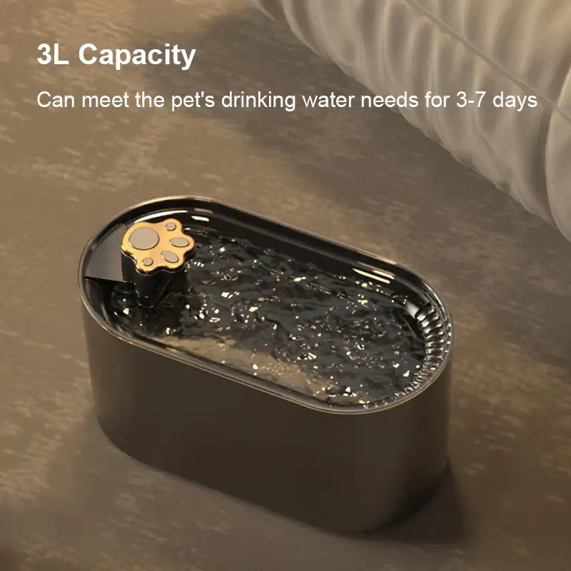 Ultra-Quiet Cat Automatic Water Fountain USB Electric 3L Pet Water Dispenser Cat Bowl Auto Recirculate Filtring Drinker